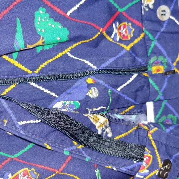 Lady Divots Vintage Novelty Golfing Print High Waist Wide Leg Shorts Size 12 - Picture 6 of 12